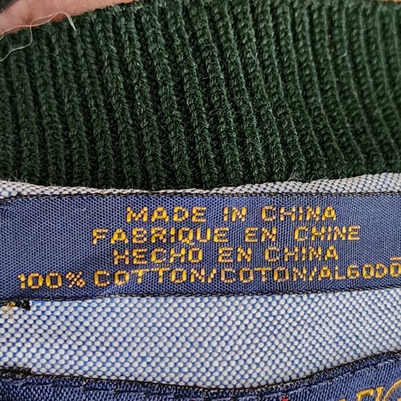 Tommy Hilfiger Golf VTG Colorblock Stripe Cable Knit Crewneck Sweater - Picture 8 of 8